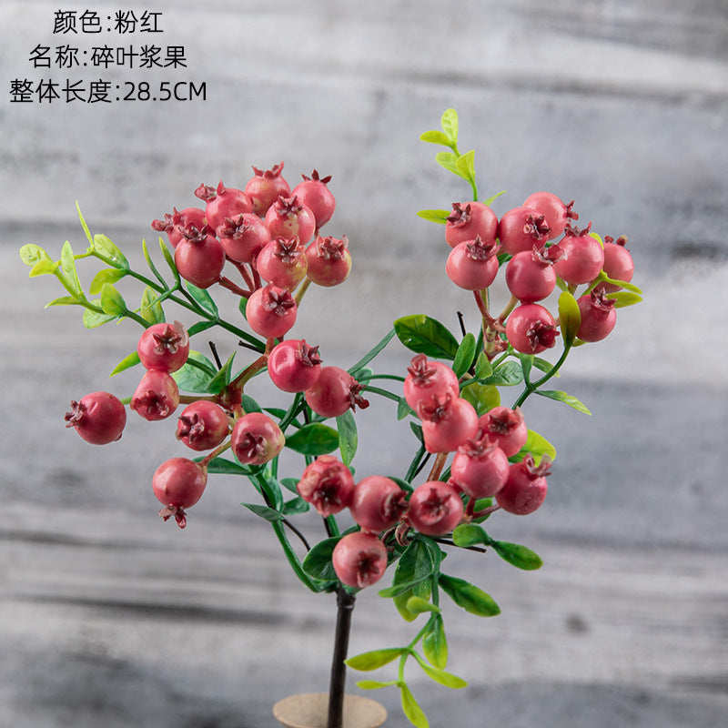 Stunning Christmas Berry Bean Stem Faux Flowers for Home Décor | Elegant Wedding Handheld Bouquets & Aisle Decorations |  Quality Fake Floral Arrangements - MW74411