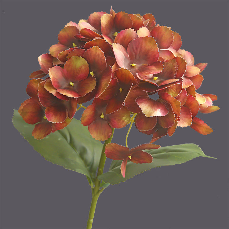 Single Stem Touch-Feel French Hydrangea - Realistic, Moisture-Retaining Artificial Hydrangea Flower for Elegant Home Decoration and Hotel Floral Arrangements