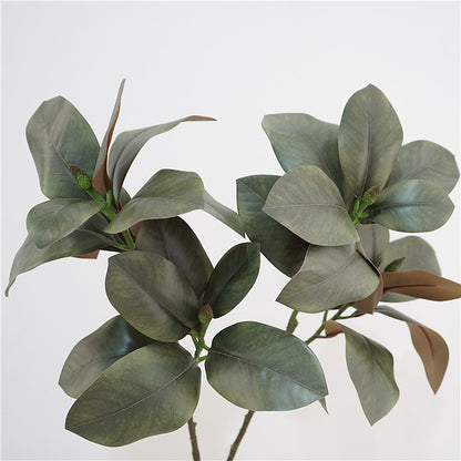 Elegant Faux Magnolia Leaves - Soft Touch Large Branch Home Décor - Perfect for Weddings and Interior Design Enhancements