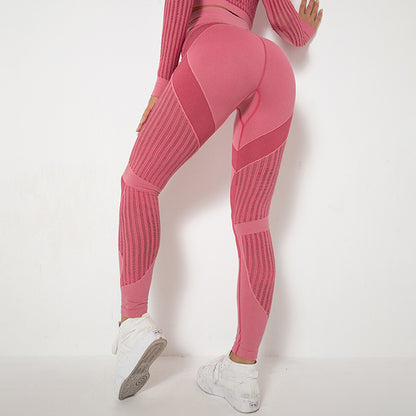 High Waisted Mesh Design Butt Lifting Stretchy Leggings Seamless Yoga Pants for Comfort and Style