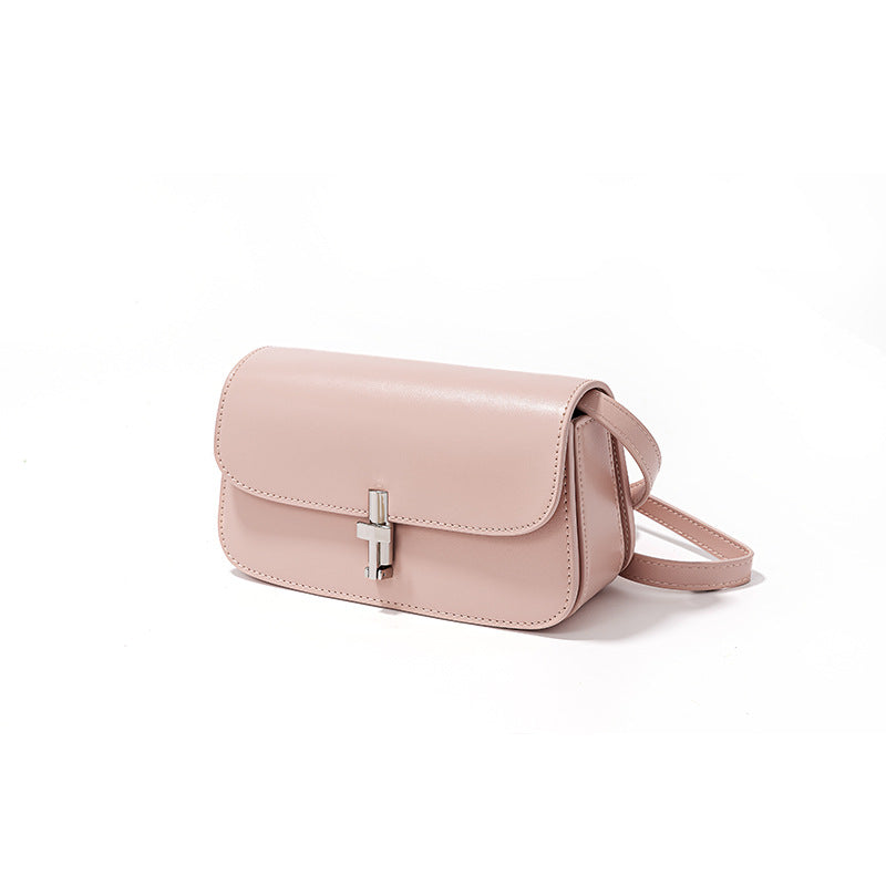 Chic French Inspired Mini Square Bag Unique Vintage Tofu Shape Luxurious Design Versatile Real Leather Crossbody Bag for Women for Commuting and Everyday Style