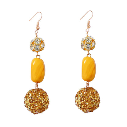 Stylish Minimalist Glittering Geometric Sphere Drop Earrings - Perfect for Christmas and Everyday Wear