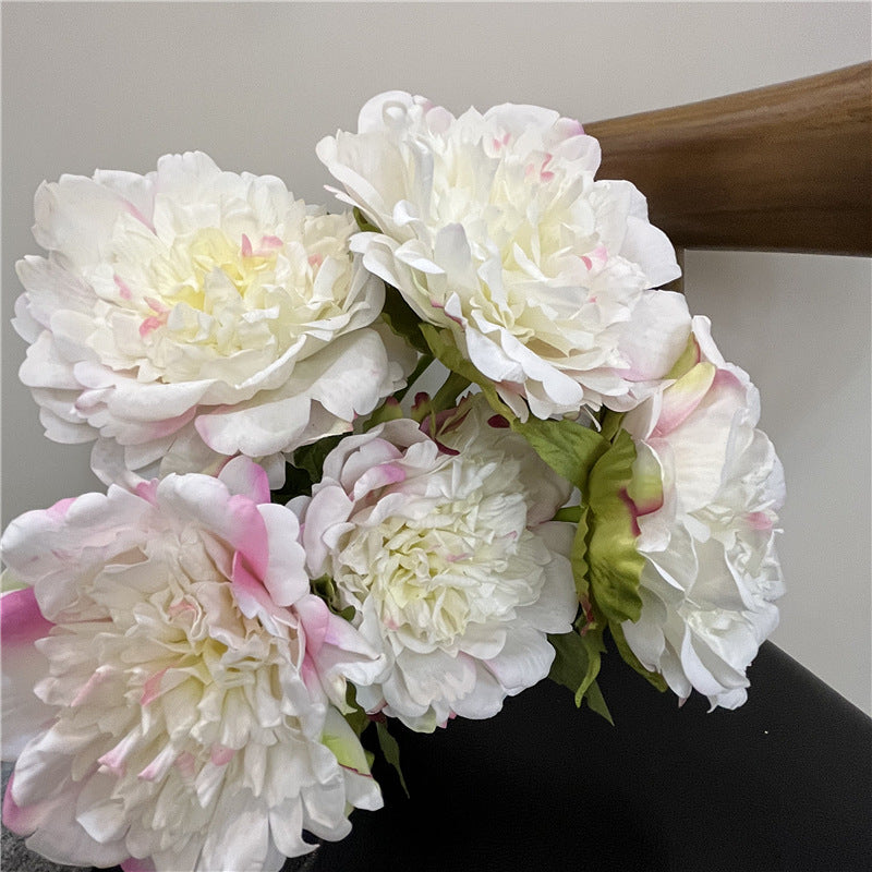 High-Quality Artificial Peony Flowers for Home Décor - Luxurious Touch for European Table Settings & Photography Props