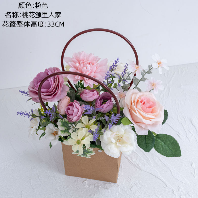 Beautifully Designed Artificial Peach Blossom Bouquet Set for Weddings - Perfect for Decorations and Wall Hangings | CF01465