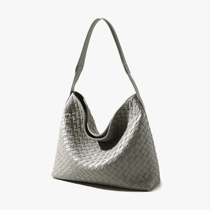 Handwoven Leather Shoulder Bag for Fall Winter Spacious Crossbody for Women and Chic Design with Quality