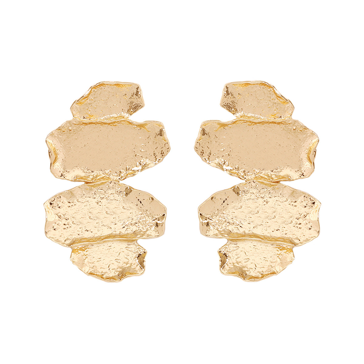 Chic Vintage French-Inspired Gold Earrings – Elegant Lightweight Luxury Studs Perfect for Unique Style