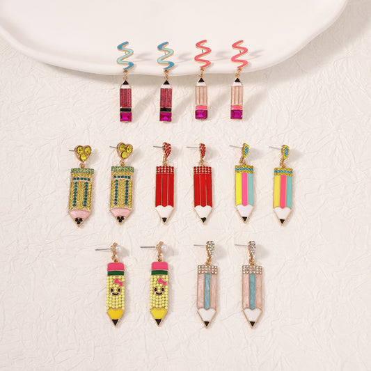 Stylish Back-to-School Accessories: Versatile Pencil Earrings for Women – Perfect for Every Outfit!