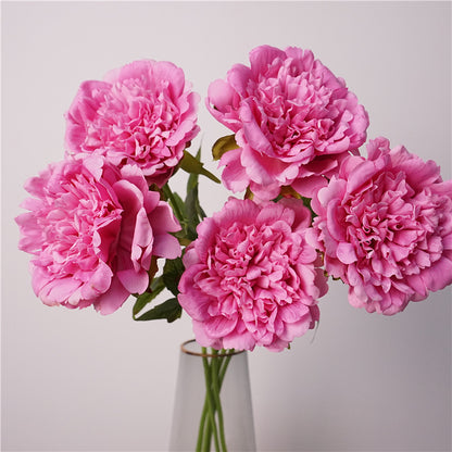 High-Quality Artificial Peony Flowers for Home Décor - Luxurious Touch for European Table Settings & Photography Props