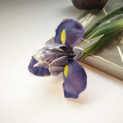 Realistic Artificial Irish Iris Décor -  PU Touch, Perfect for Weddings and Home Décor