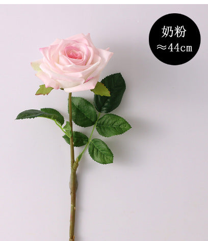 Elegant Single-Stem Rose with Moisture-Enhancing Touch - Perfect for Nordic Home Décor & Coffee Table Decoration