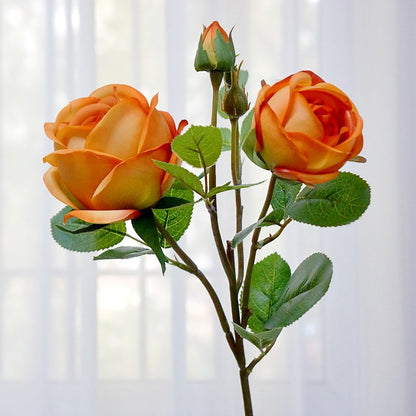 Realistic Single-Stem Candy Rose - Perfect Home Decor Accent for Living Rooms, Wedding Celebrations, Hotels, and Photography Props