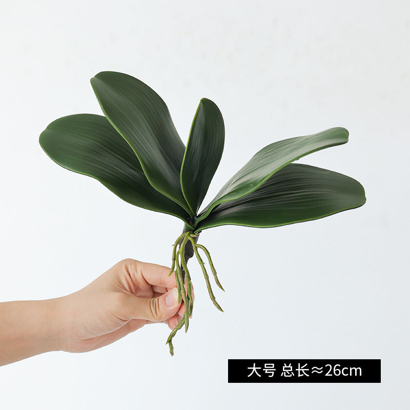 Soft Silicone Orchid Leaf Replica - Lifelike Greenery for Stunning Floral Arrangements, Perfect Home Decor and Garden Enhancements