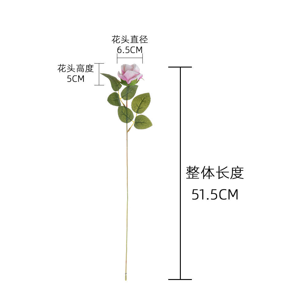 Luxurious Velvet Gemstone Rose Artificial Flower - Elegant Green Plant Decoration for Weddings and Events - Trendy Home Décor Craft - INS Style MW03340