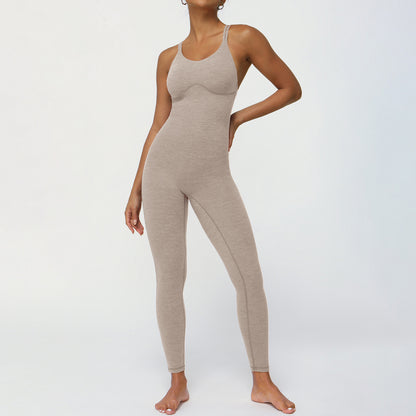 Sculpting Women's Yoga Bodysuit for Peachy Curves High Waisted Quick Dry Breathable Fitness All in One with Built In Padding