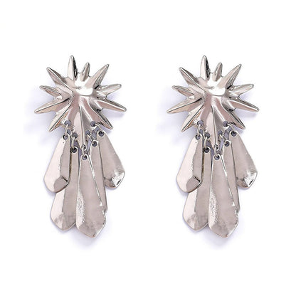 Chic Luxury-Inspired Geometric Tassel Earrings for Women – Unique Minimalist Design Perfect for Any Occasion