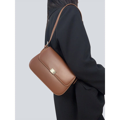 Genuine Leather Women's Bag Chic Underarm Tote Bag with Feel Versatile Cowhide Shoulder and Crossbody Design