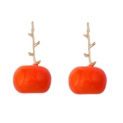 Unique and Creative Foam Garlic Fruit Earrings – Quirky Design Statement Accessories for Women
