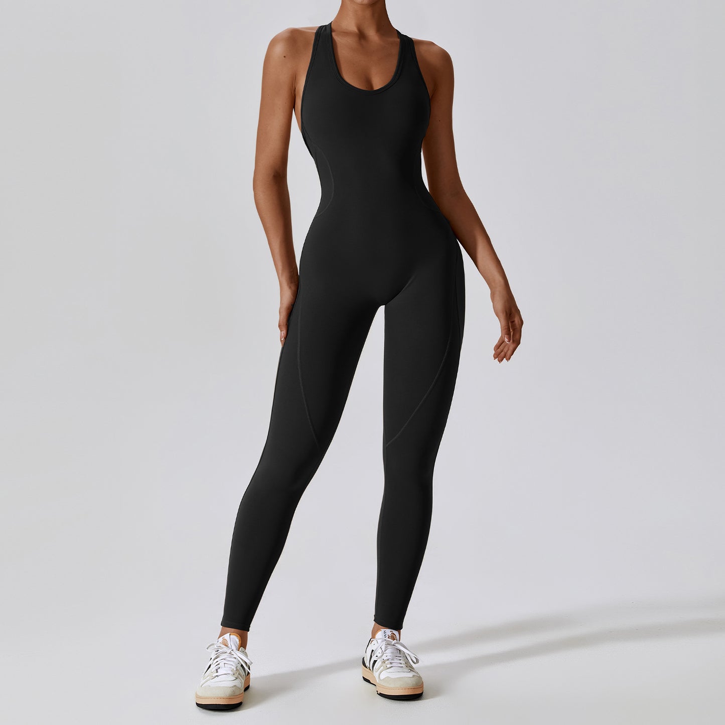 High Performance Women's Yoga Bodysuit with Open Back Design Ultra Stretch One Piece Yoga Outfit for Comfortable Movement