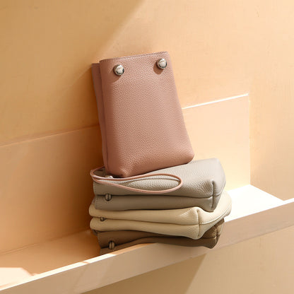 and Minimalist Genuine Leather Women's Crossbody Bag for Travel Quick Outings and Everyday Use