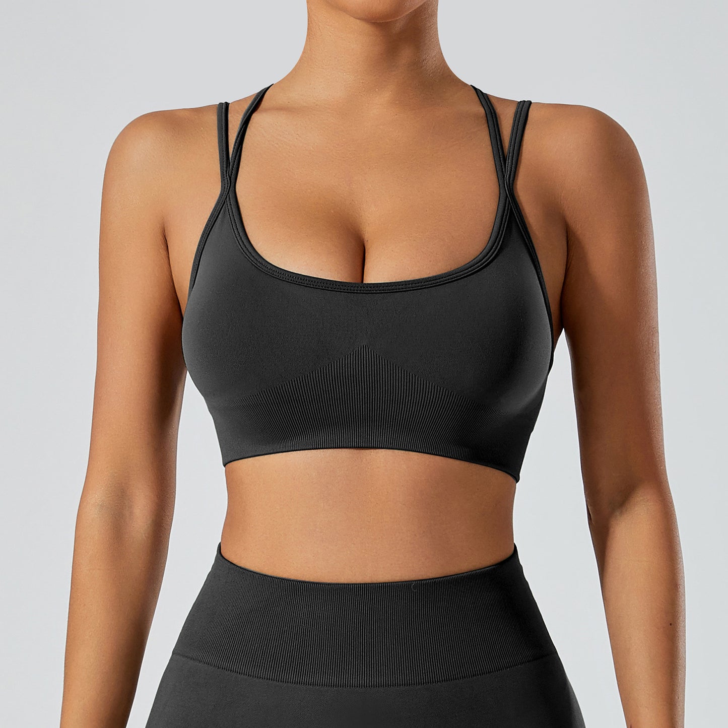 Seamless High Impact Yoga Sports Bra for Women Supportive and for Running Gym Workouts