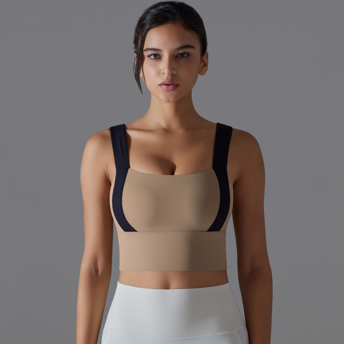 Dual Sided Classic Nylon Sports Bra for Women Back Design for Running Fitness and Yoga