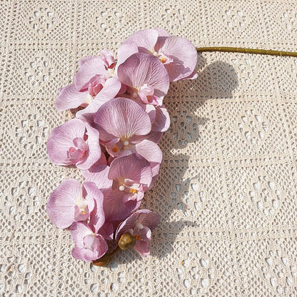 Realistic Artificial Orchid Stem with 10 Heads - Perfect for Home Decor, Weddings, and Photography - Stunning Faux Phalaenopsis Arrangement for Any Occasion