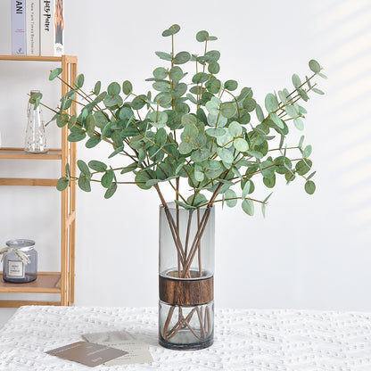 Realistic Faux Eucalyptus Plant for Home and Hotel Decor – Lush 7-Branch Eucalyptus Leaves for Fresh and Inviting Flower Arrangements