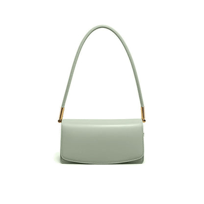 Elegant Retro Genuine Leather Tote Handbag for Women Versatile Commuter Underarm Bag with Minimalist Accordion Design for Work and Everyday Use