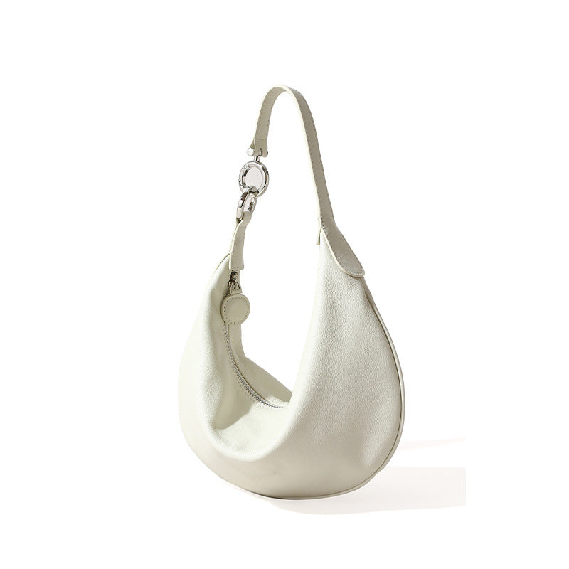 Genuine Leather Spring Women's Shoulder Bag Oversized Slouchy Tote with Comfortable Arm Carry for Daily Use and Outings