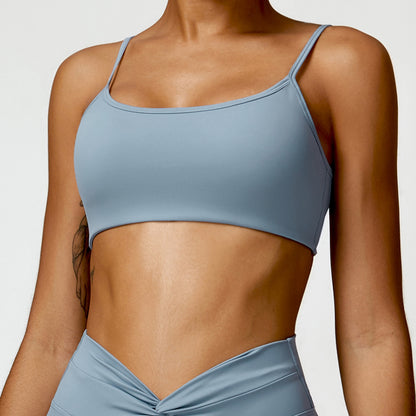 Elevate Your Workout with Our Backless Cami Yoga Bra Supportive and Chic Fitness Top 8528