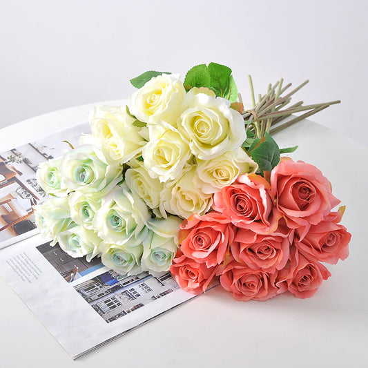 8 Beautiful Faux Rose Bouquet for Home Decor – Perfect for Weddings, Bridal Parties, and Special Events