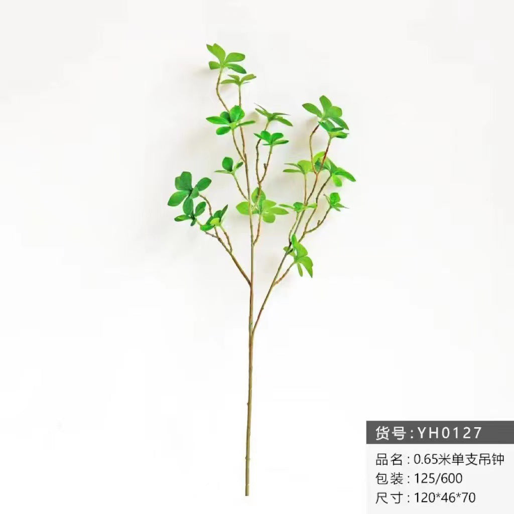 Realistic Japanese Bell Flower Stem - Trendy Multi-Petal Seven-Star Leaf Floor Plant for Boho Home Decor