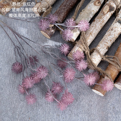 Lifelike Sea Urchin & Dandelion Artificial Flowers for Home Décor | Elegant Wedding Decoration | MW53001