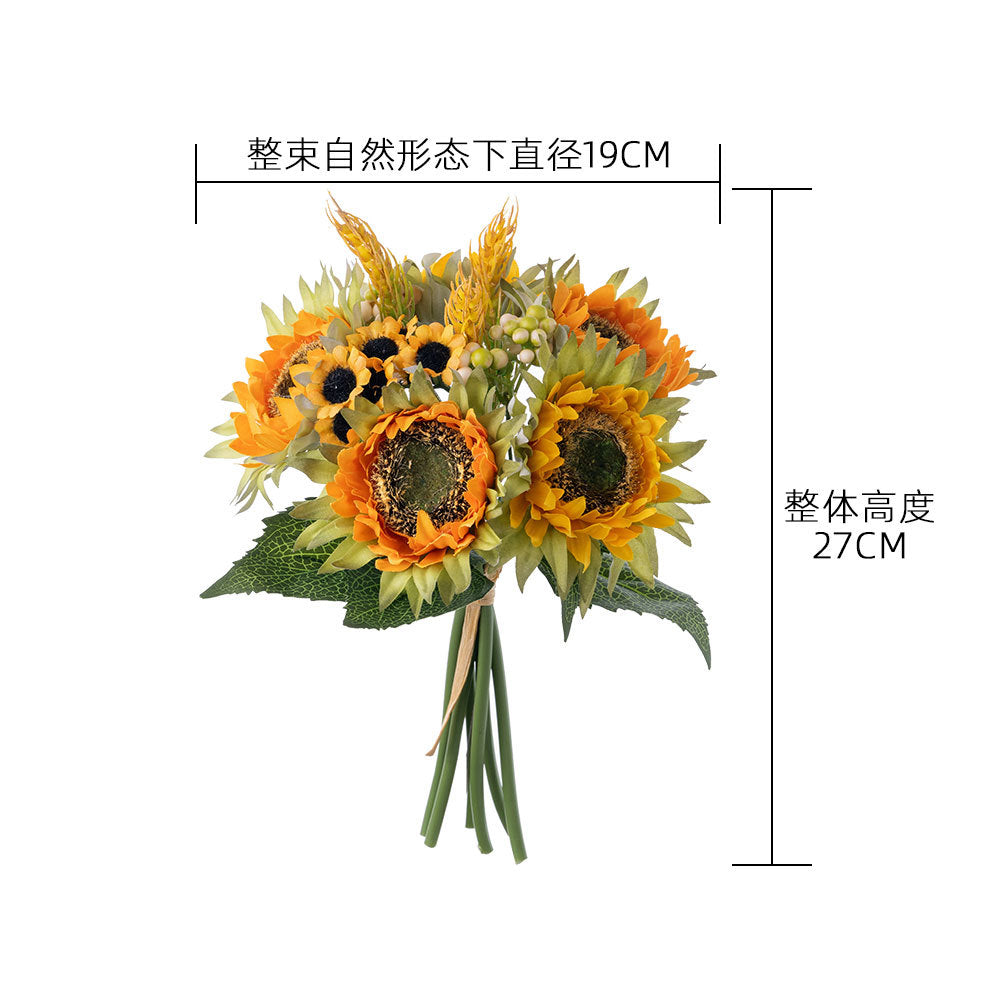 Artificial Sunflower Bouquet for Weddings - Realistic Faux Floral Arrangement for Home Decor | GF13396