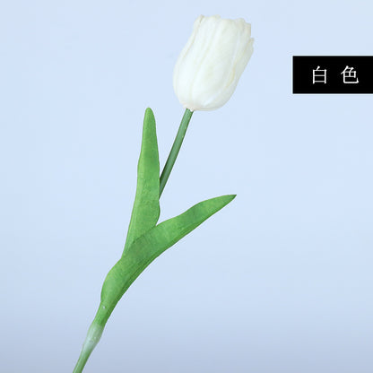 Lifelike Miniature PU Tulip Bouquet - Perfect for Wedding Decor and Home Decoration, No Maintenance Required, Allergy-Free