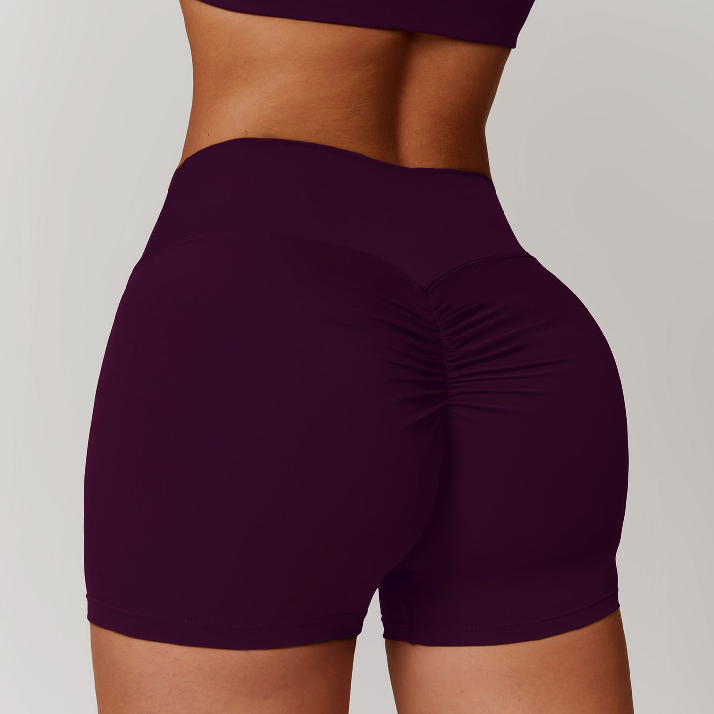 High Waisted Soft Brushed Yoga Shorts for a Flattering Lift Tummy Control Peach Lift Running Workout Shorts Style 8518