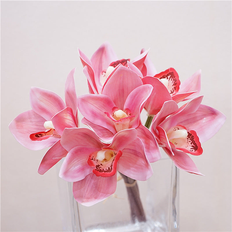 Quality Touch Orchid Bouquet - Realistic Artificial Flower Arrangement for Elegant Table Decor, Bathroom Decorations, and Stunning Event Centerpieces