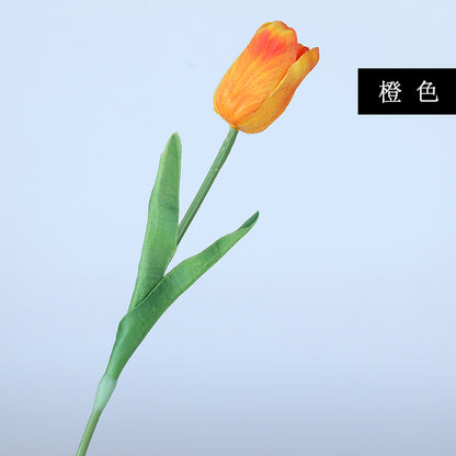 Lifelike Miniature PU Tulip Bouquet - Perfect for Wedding Decor and Home Decoration, No Maintenance Required, Allergy-Free