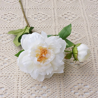 Elegant Double Peony and Phoenix Flower Arrangement - Luxurious Faux Floral Decor for Home and Wedding Decorations