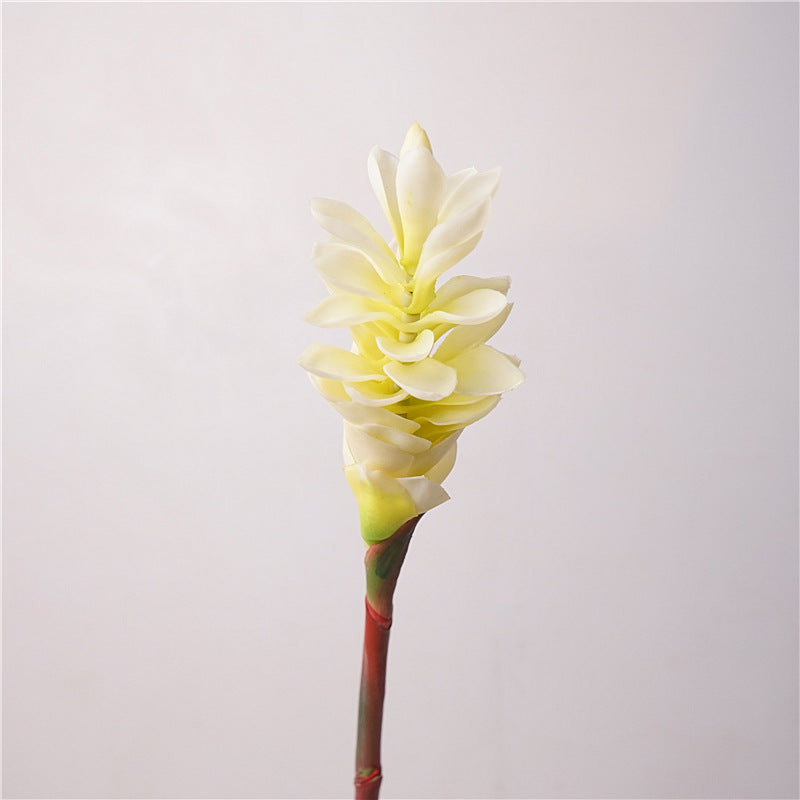 Soft Touch Ginger Blossom Single Stem Faux Flower for Home Decor - Perfect for Weddings, Event Styling, Photography Props, and Lasting Beauty