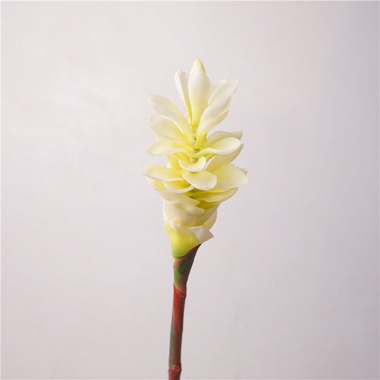 Soft Touch Ginger Blossom Single Stem Faux Flower for Home Decor - Perfect for Weddings, Event Styling, Photography Props, and Lasting Beauty