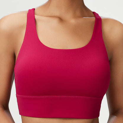 Seamless Liquid Adhesive Shoulder Strap Women's Sports Bra Comfort Yoga Tank Top for Active Women