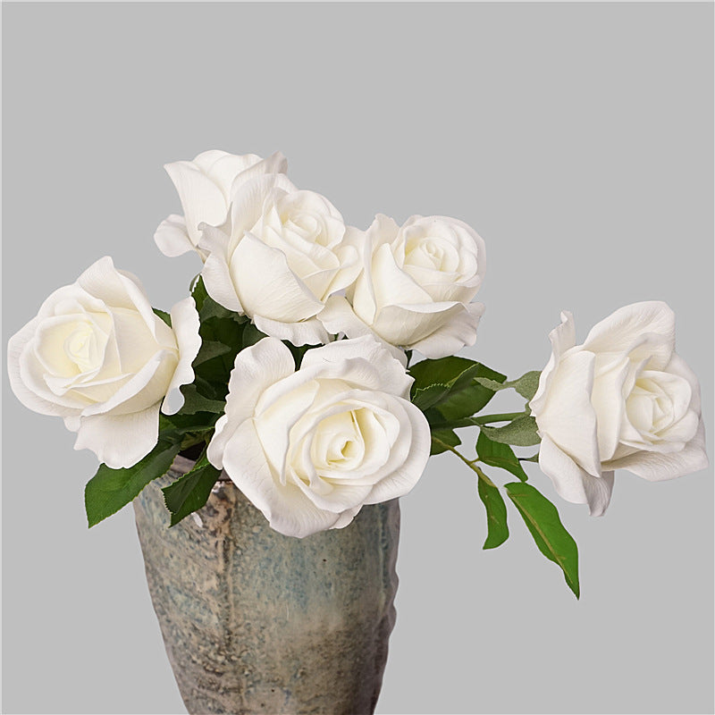 Realistic Touch Hydrating Rose Decoration Bouquet for Living Room and Dining Table - Perfect Home Decor for Weddings, Photography Props, and Special Events