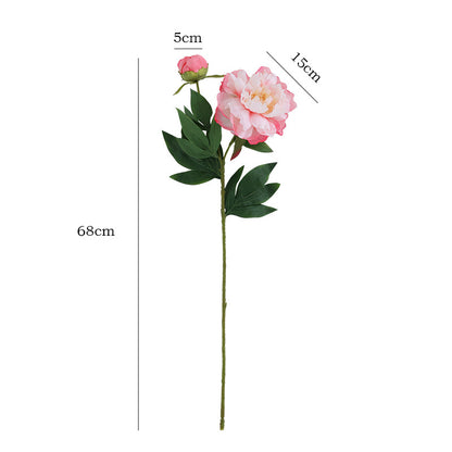 Artificial Peony Flower with Two Heads for Luxurious Home Decor - Perfect for Wedding Arrangements and Floral Displays