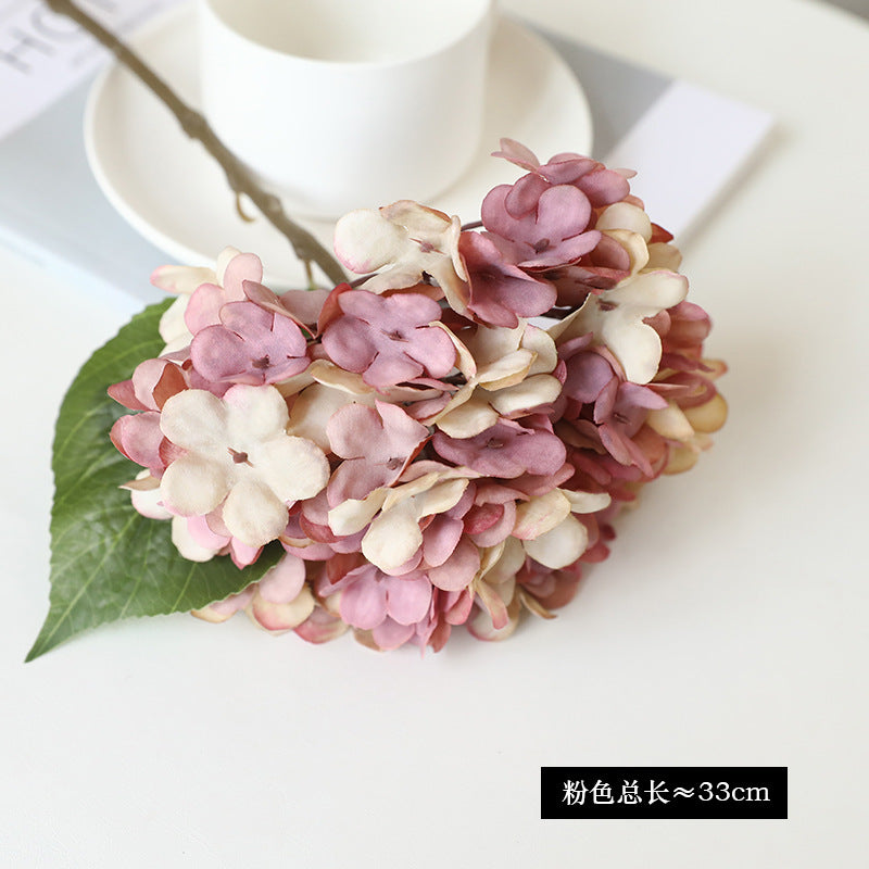 Stunning Autumn-Inspired Home Wedding Decorations – Artificial Single Hydrangea Flower for Hotel and Living Room Accents