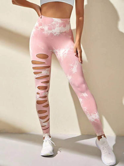 Seamless Tie Dye High Waisted Lifting Leggings for Women Breathable Quick Dry and Workout Pants for Gym and Fitness Training