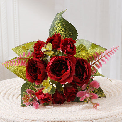 Stunning Faux Peony Floral Arrangement for Home & Wedding Decor - Elegant Artificial Flowers for Garden and Event Styling