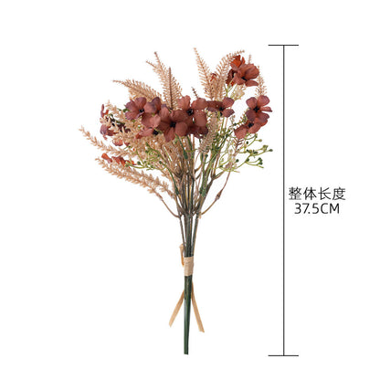 Charming Artificial Wildflower Bouquet - Realistic Decorative Dried Flowers for Home Décor | Perfect for Weddings, Events & Everyday Elegance - DY1-4389