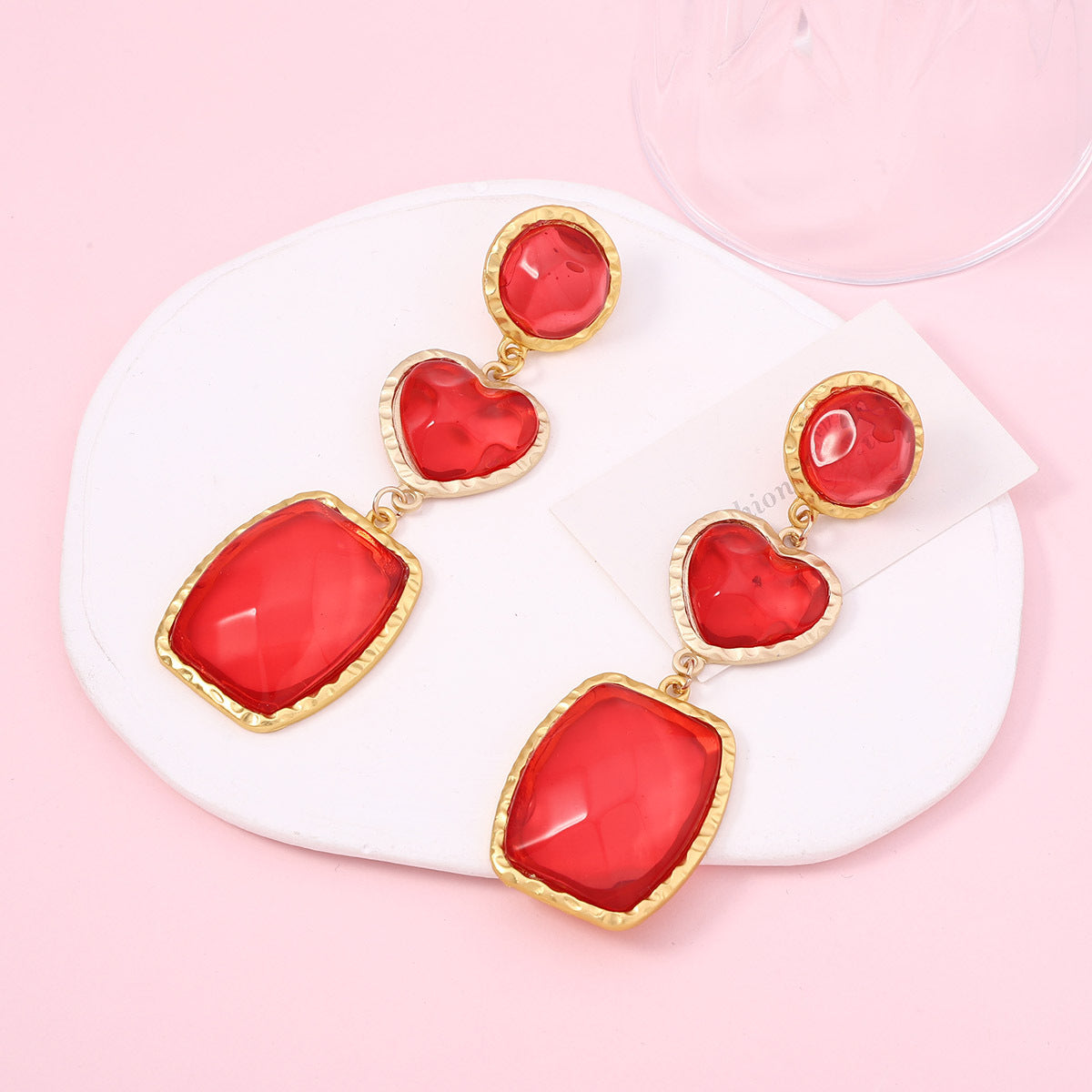 Unique Irregular Transparent Multi-layer Geometric Dangle Earrings - Versatile Minimalist Statement Jewelry for Effortless Style