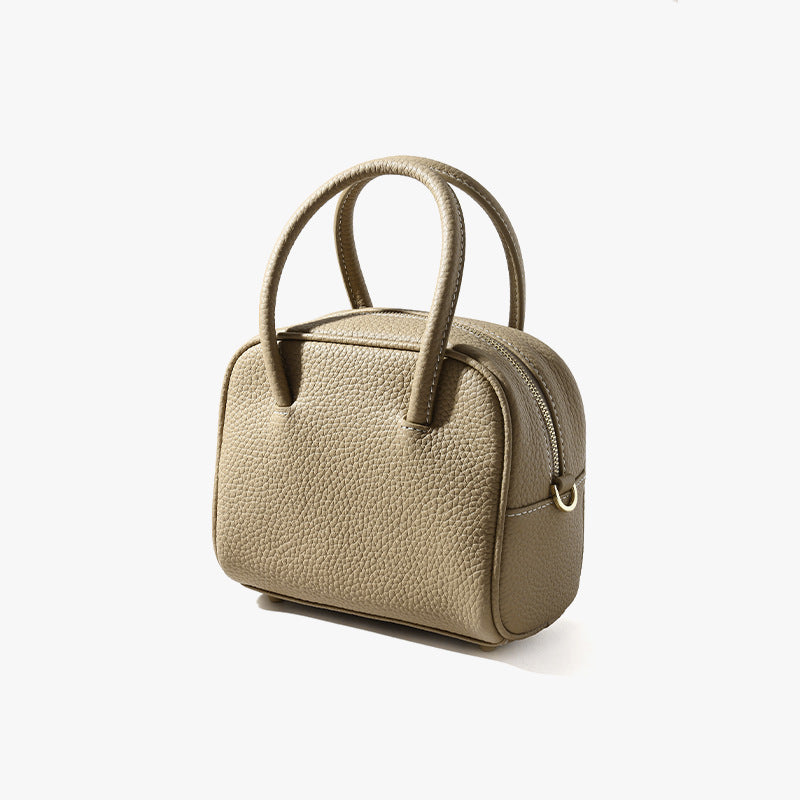Versatile Women s Crossbody Tote Bag Genuine Leather Chic Commute Essential Compact Square Design Elevate Your Everyday Look